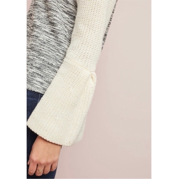 Anthropologie Dolan Boho Mixed Media Raglan Bell Sleeve Chunky Knit Sweater XS - Picture 4 of 15